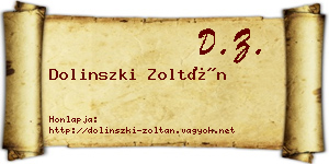 Dolinszki Zoltán névjegykártya
