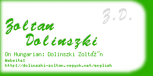 zoltan dolinszki business card